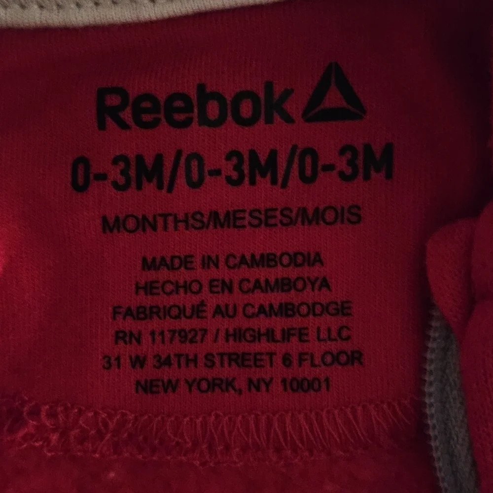 Reebok Red Kids One Piece